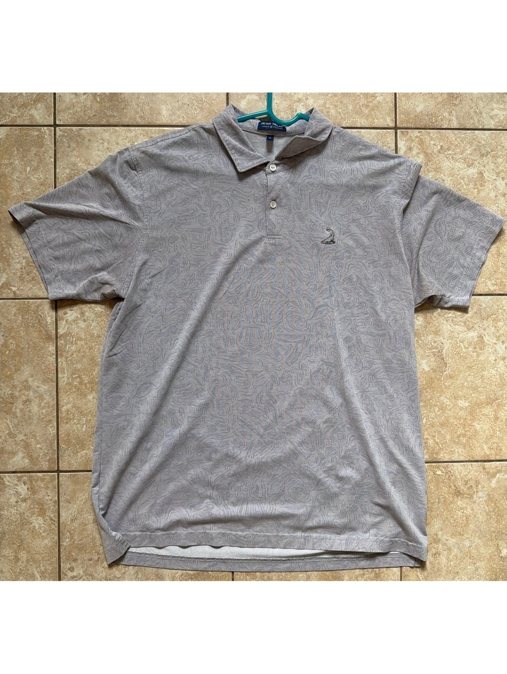 XL - Men - Peter Millar Crown Crafted Gray Polo Shirt